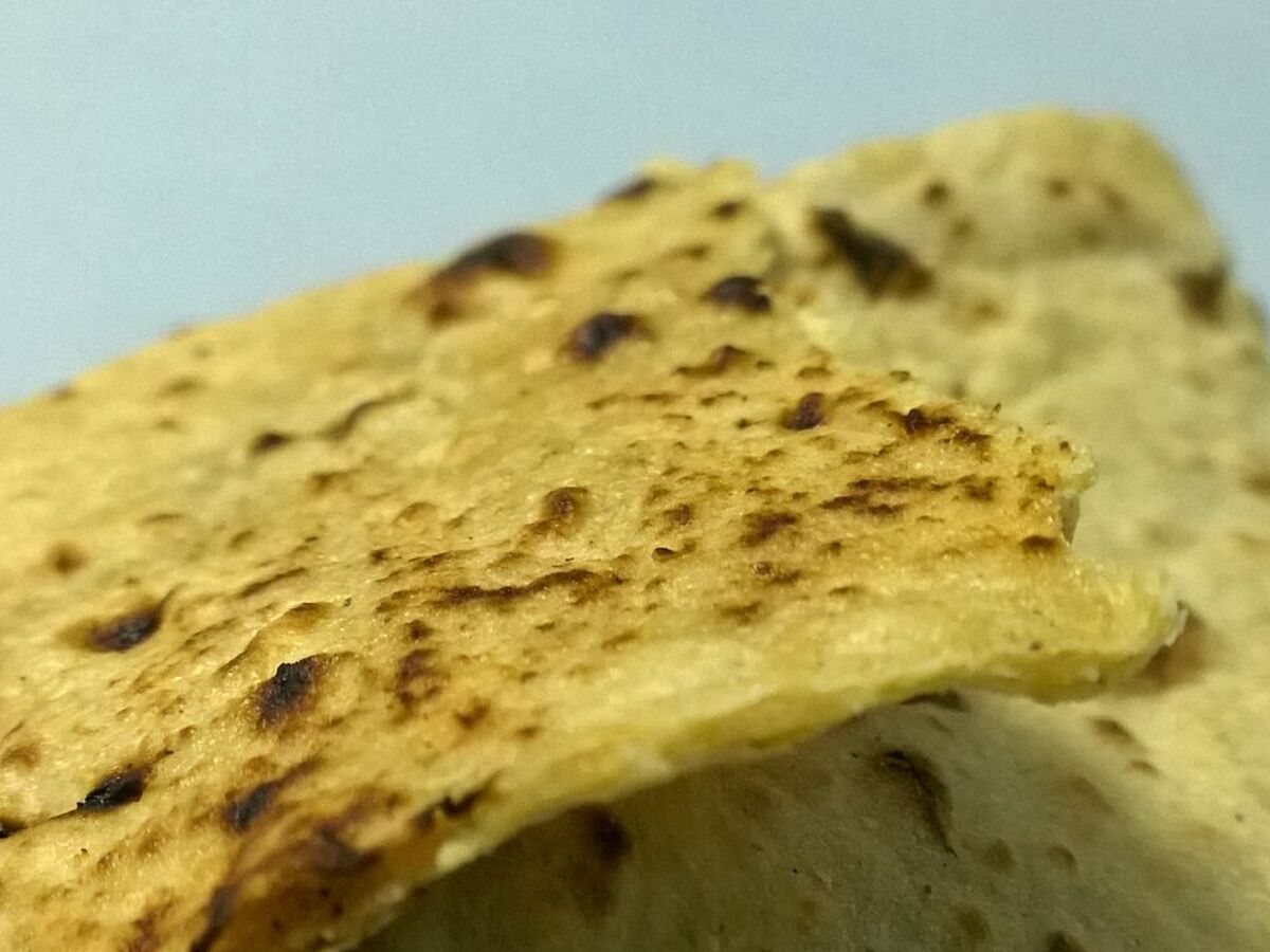 A chapati, close up.