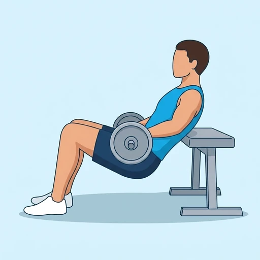 Barbell hip thrust: Exercise illustration (peak)