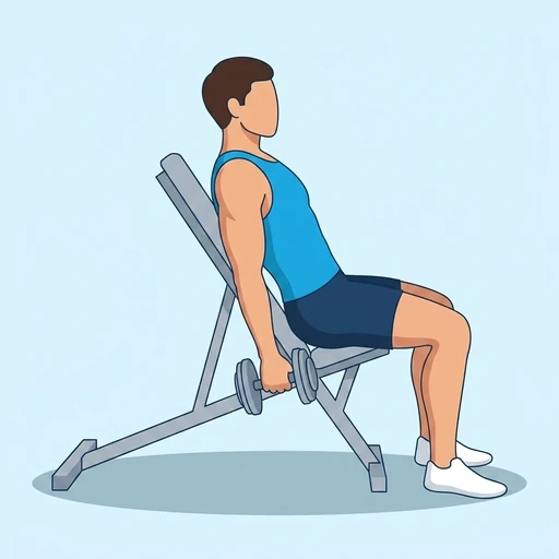 Incline dumbbell curl — Exercise illustration