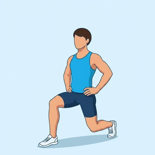 Dumbbell walking lunge: Exercise illustration (peak)